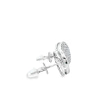Boucles d'oreilles rondes en argent 925S avec zircones cubiques - Labril