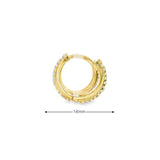 10K Gold Cz Medusa Hoop 6mm