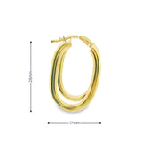 10K Gold Long Hoop Simple