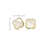10k Gold Stud Clover earrings