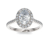 La bague de fiançailles ovale Halo - Alice