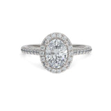 La bague de fiançailles ovale Halo - Alice