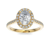 La bague de fiançailles ovale Halo - Alice