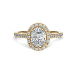 La bague de fiançailles ovale Halo - Alice