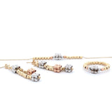 Ensemble de perles 3 tons, or 18 carats