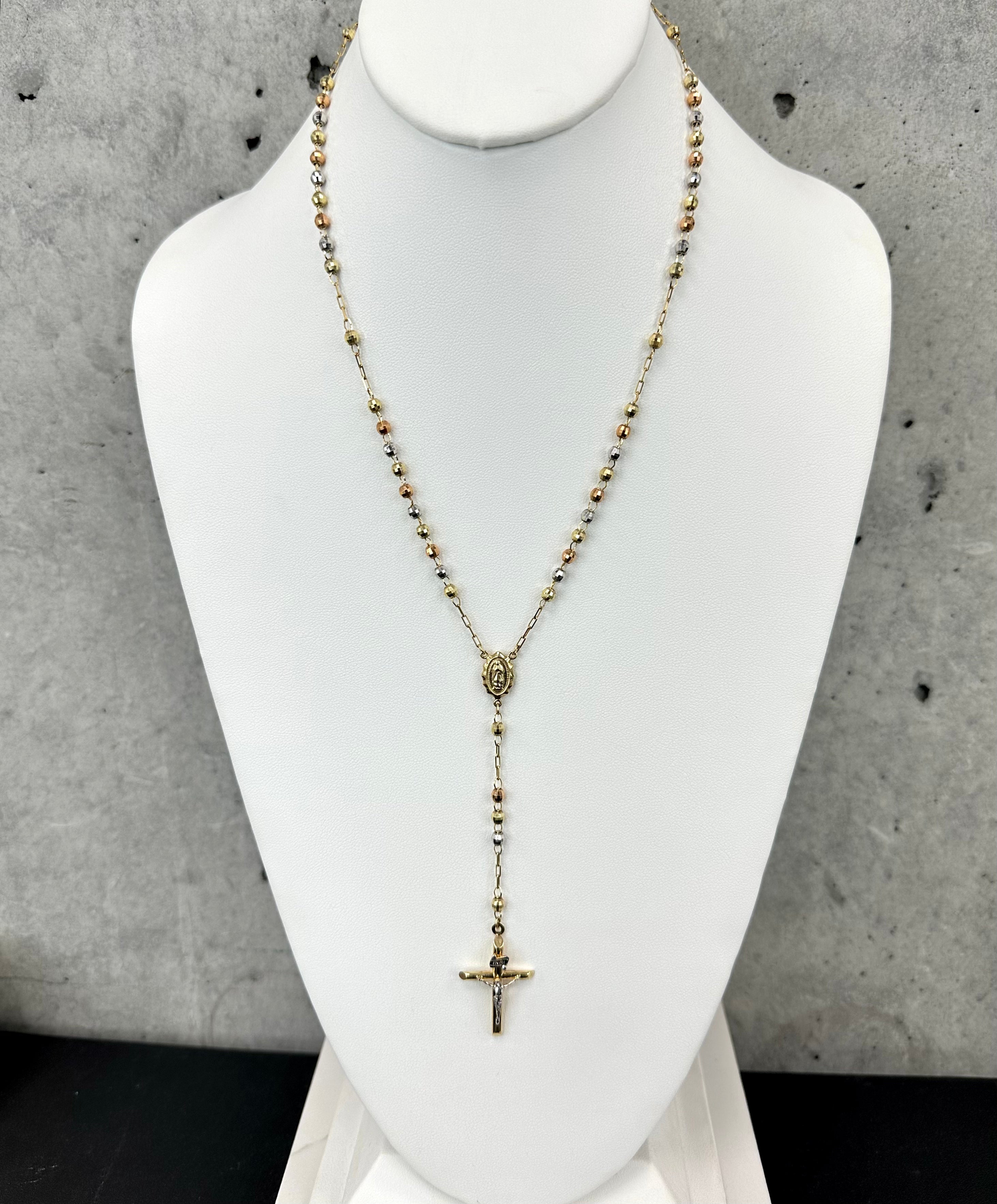 Jesus Cross 10K Gold Rosary
