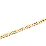 Boîte Figaro épaisse en or 10 carats