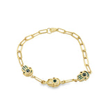 Bracelet Hamsa Mauvais Œil Or 10K