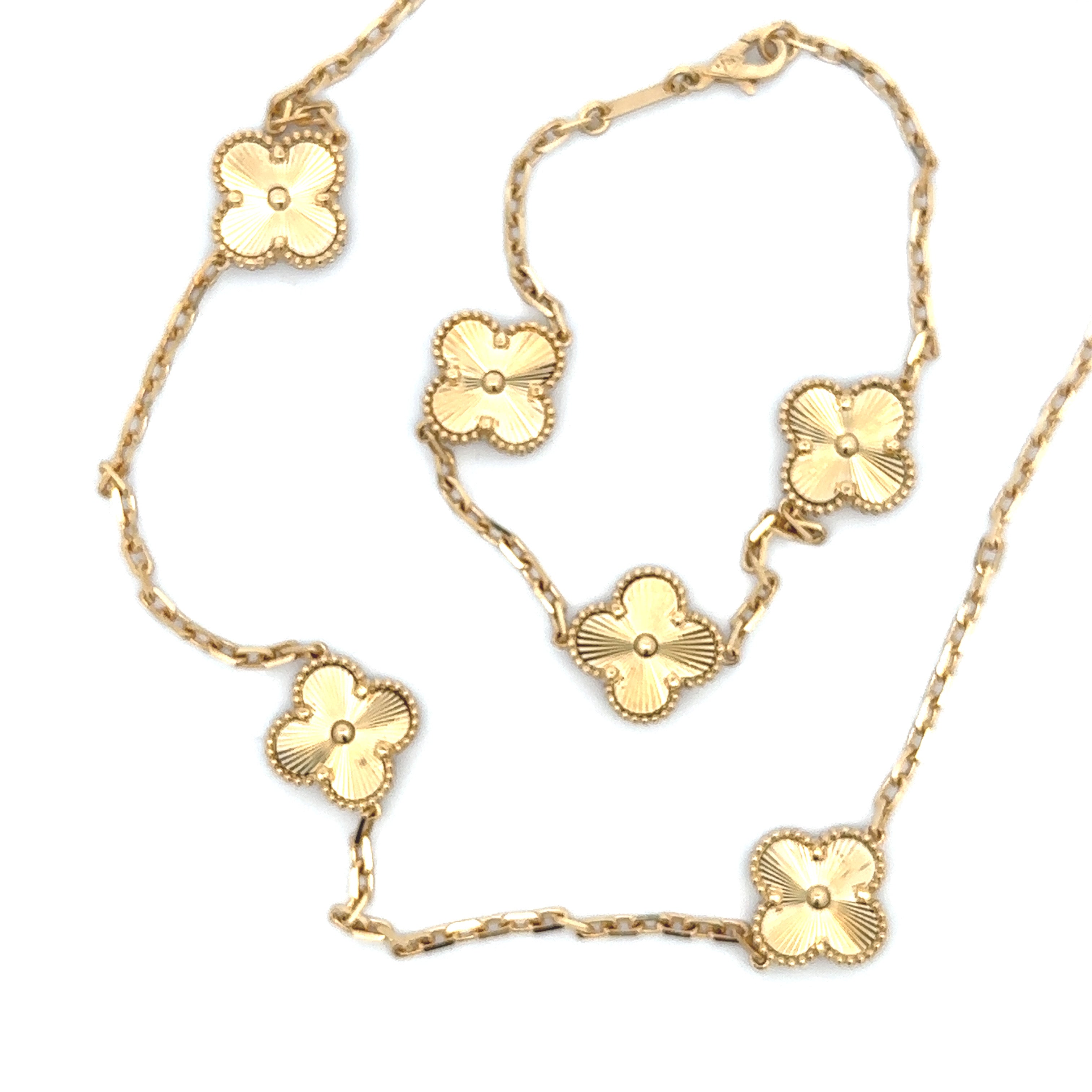 Large Clover 18K Yellow Gold Bracelet