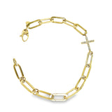 Bracelet Croix Trombone Diamant 18K