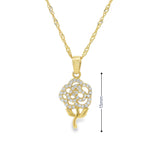 Pendentif Rose en or 10 carats