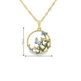 Collier Turquoises Hamsa Or 10k