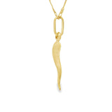 Italian Horn Pendant 10K Gold - UniSex