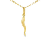 Italian Horn Pendant 10K Gold - UniSex