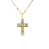 Pendentif croix en or 10 carats - Unisexe 06