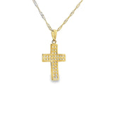 Pendentif croix en or 10 carats - Unisexe 06