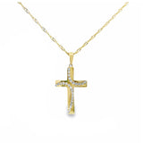 Pendentif croix en or 10 carats - Unisexe 07