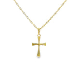 Pendentif croix en or 10 carats - Unisexe 10