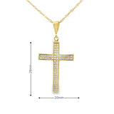 Pendentif Croix en or 10 carats - Unisexe 13