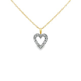 Pendentif Coeur Bicolore Or 10K -Purci