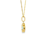 Pendentif trèfle mauvais œil en or 10 carats - Hava