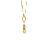 Pendentif trèfle mauvais œil en or 10 carats - Hava