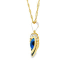 Pendentif en forme de cœur contre le mauvais œil en or 10 carats - Inima