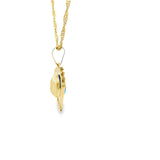 Pendentif en forme de cœur contre le mauvais œil en or 10 carats - Inima