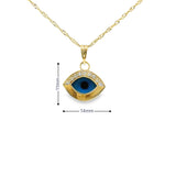 Pendentif en forme de mauvais œil en or 10 carats - Berbec