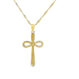 Pendentif Croix Infinie en or 10 carats