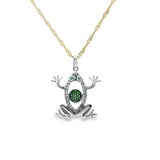 Pendentif grenouille en or blanc 10 carats