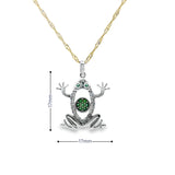 Pendentif grenouille en or blanc 10 carats