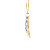 Pendentif Infinity tricolore en or 10 carats