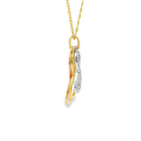 Pendentif Infinity tricolore en or 10 carats