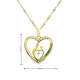 Pendentif Famille Coeur en Or 10K