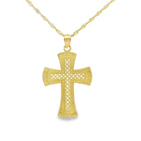 Pendentif croix en or 10 carats - Antique