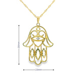 Pendentif Hamsa en or 10 carats et foie