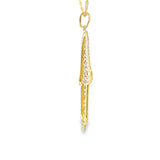Pendentif Hamsa en or et argent 10 carats