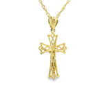 Pendentif croix de Jésus, or 10 carats-Micut