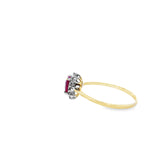 Bague Mia en or 10 carats, diamants et rubis