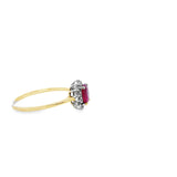 Bague Mia en or 10 carats, diamants et rubis
