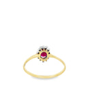 Bague Mia en or 10 carats, diamants et rubis