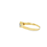 Bague en or 10 carats avec diamants Aqua