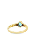 Bague en or 10 carats avec diamants Aqua