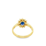 Bague en or 18 carats avec saphir et diamants Caprina