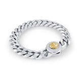 S.STEEL 12MM-CURB MEDUSA-CLASP BRACELET