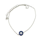 Bracelet Grand Trèfle Noir Argent