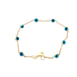 Bracelet Mauvais Œil Rolo Or 10K