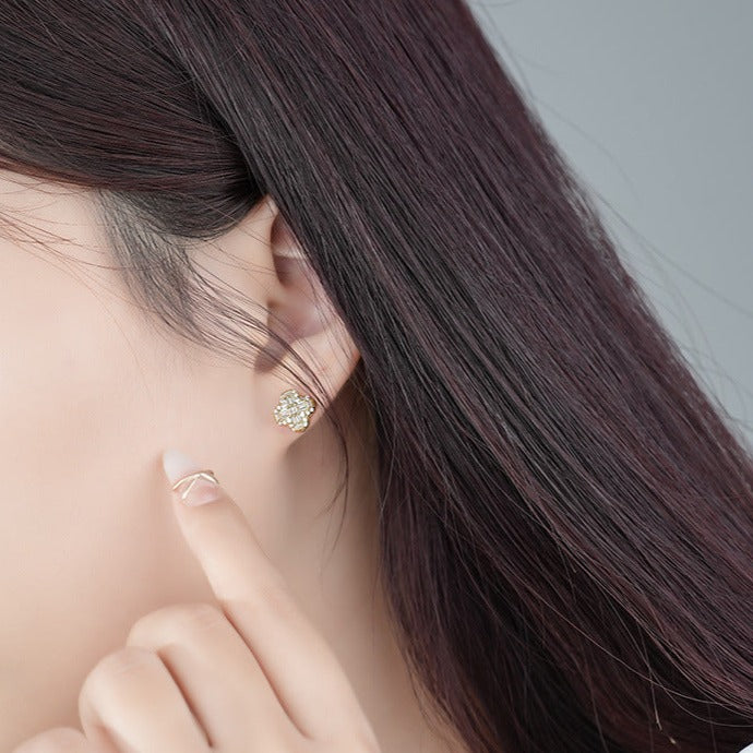 Sterling Silver Clover Earrings