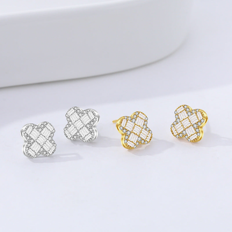 Sterling Silver Clover Earrings